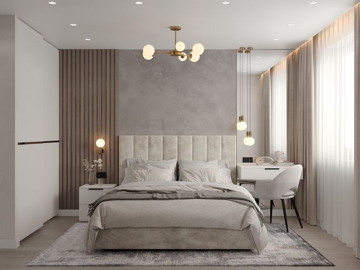 Trần thạch cao phẳng không giật cấp đẹp cho phòng ngủ
