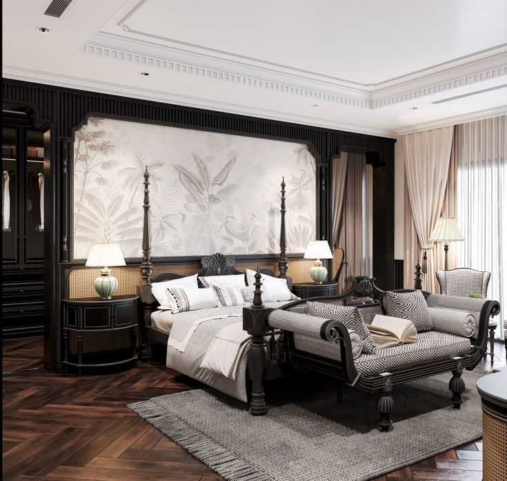 Nét đặc trưng của giường ngủ phong cách Indochine