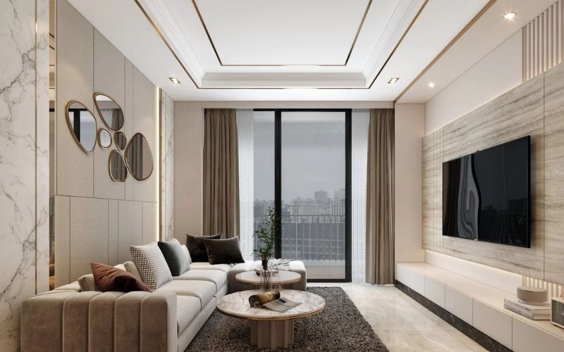 Tại sao nên chọn thi công trần thạch cao giật 3 cấp
