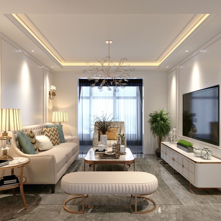 Thi công trần thạch cao cho phòng khách nhà cấp 4 uy tín