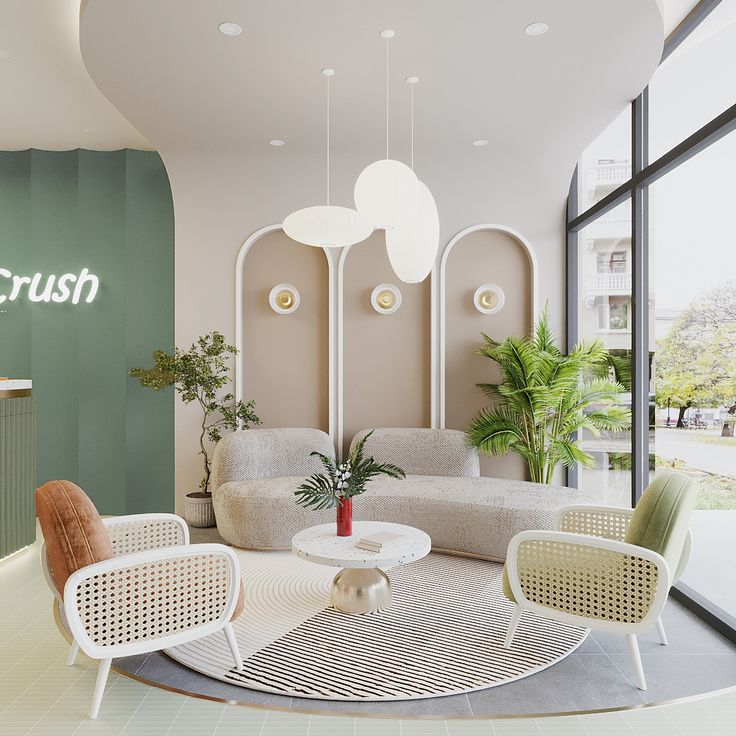 Thiết kế trần nối liền với tường thạch cao