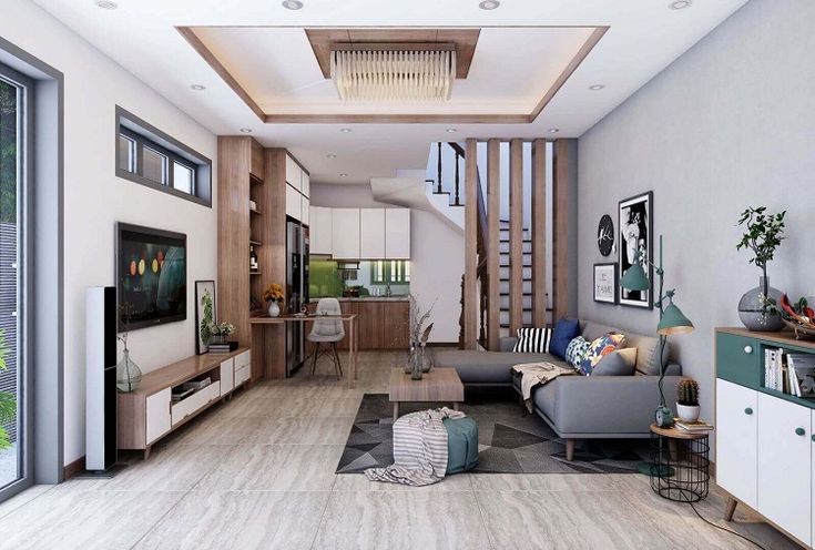 Trần giật cấp nhà ống 5m