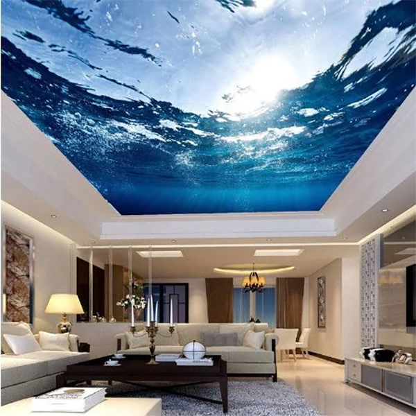 Trần thạch cao 3D cho phòng khách 25m2
