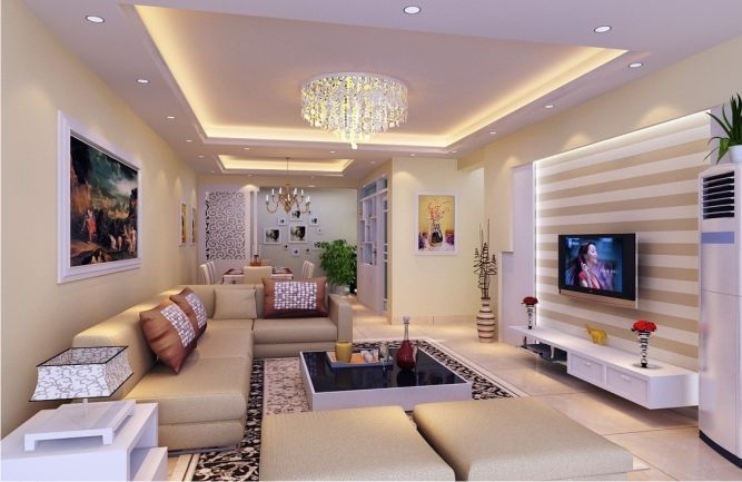 Trần thạch cao giật cấp đơn giản
