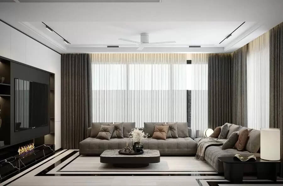 Trần thạch cao cho phòng khách 30m2