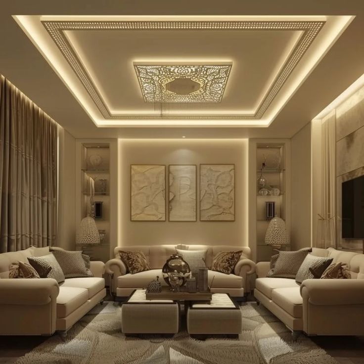 Trần thạch cao giật cấp