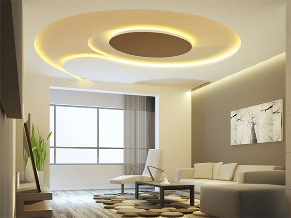 Trần thạch cao uốn lượn hình tròn